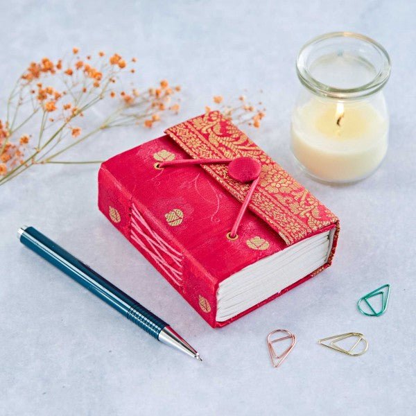 Small Bright Colour Sari Journal - SNB5 - CR - Uneeka