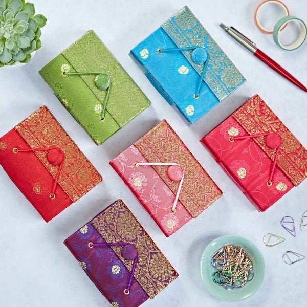 Small Bright Colour Sari Journal - SNB5 - CR - Uneeka