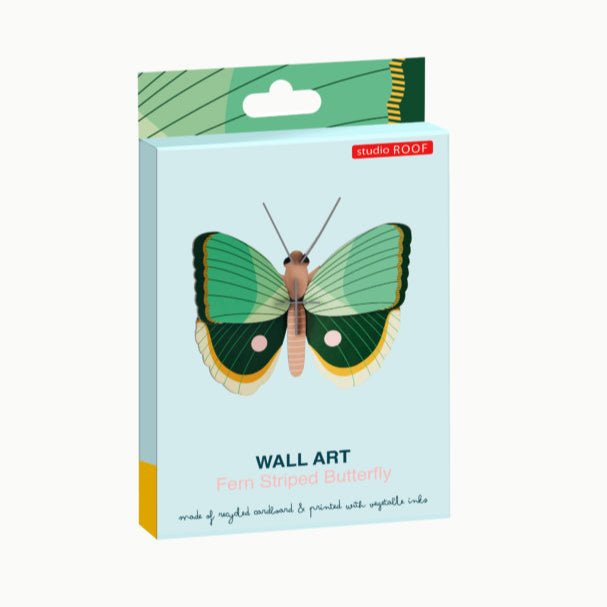 Small Fern Striped Butterfly Cardboard Model - IMA85 - Uneeka
