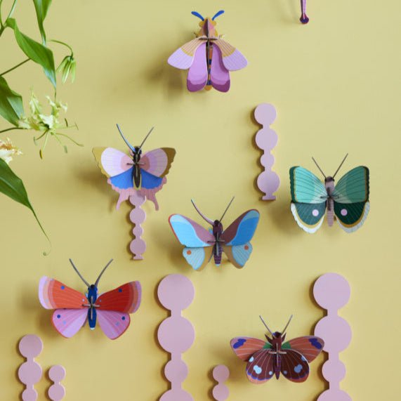 Small Fern Striped Butterfly Cardboard Model - IMA85 - Uneeka