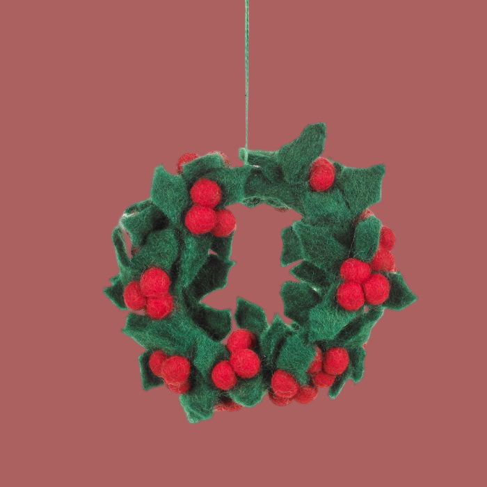 Small Holly Christmas Wreath - CHHOW - Uneeka