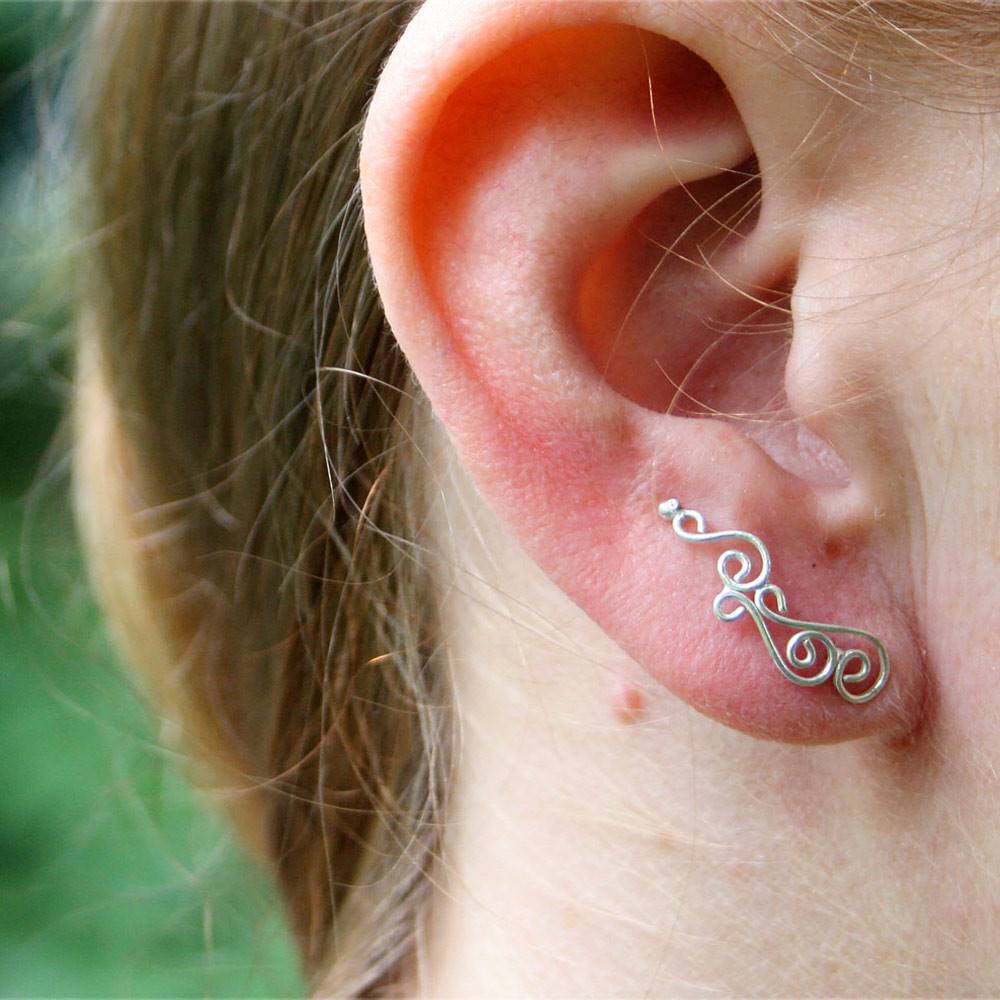 Spiral Style Ear Climber - ASH17313 - Uneeka