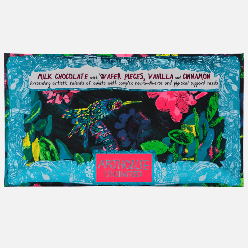 Sweet Nectar Chocolate with Vanilla, Cinnamon & Wafer Pieces Bar - CHOC075 - Uneeka