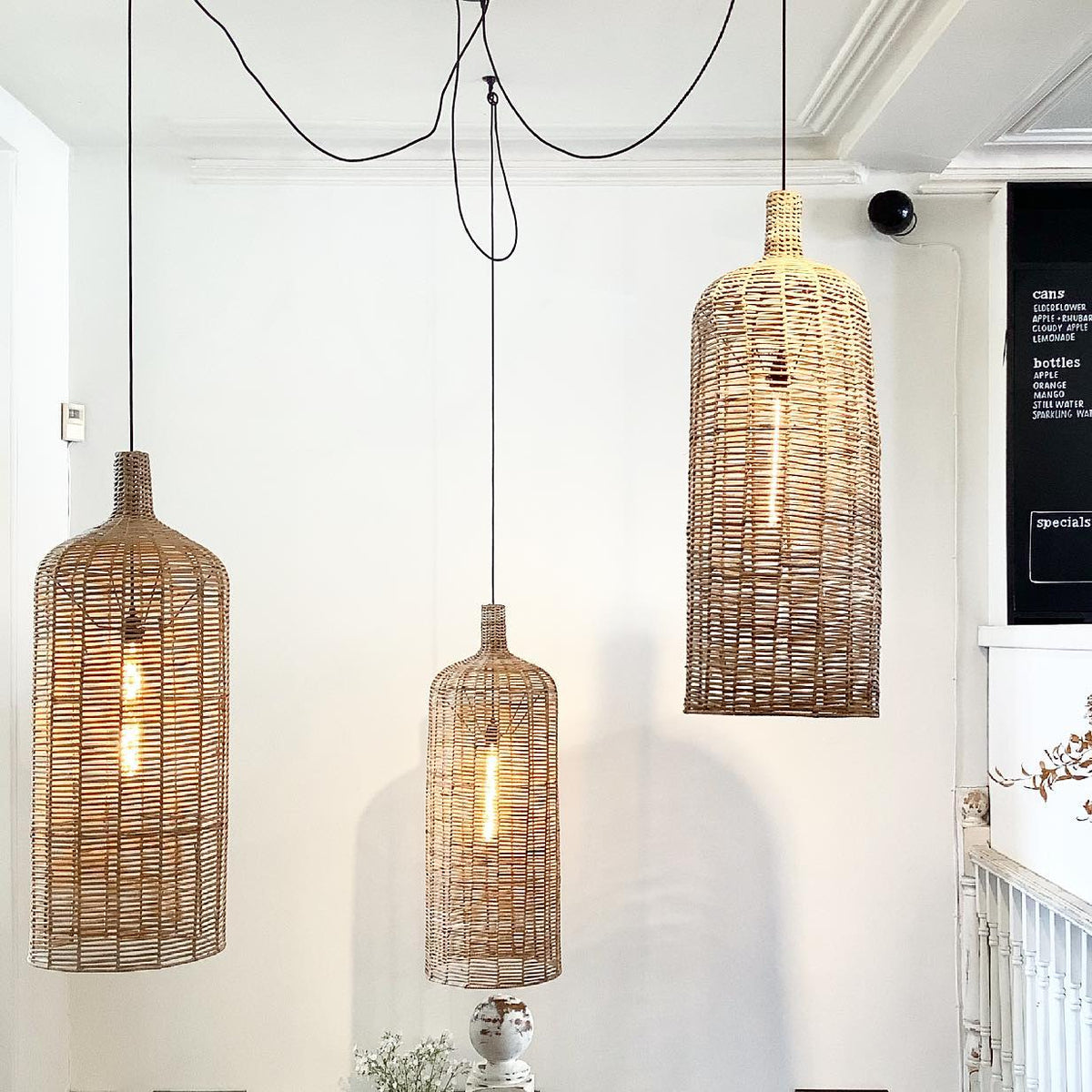 Tall Bottle Shaped Ceiling Lamp Shade - HGW59 - Uneeka