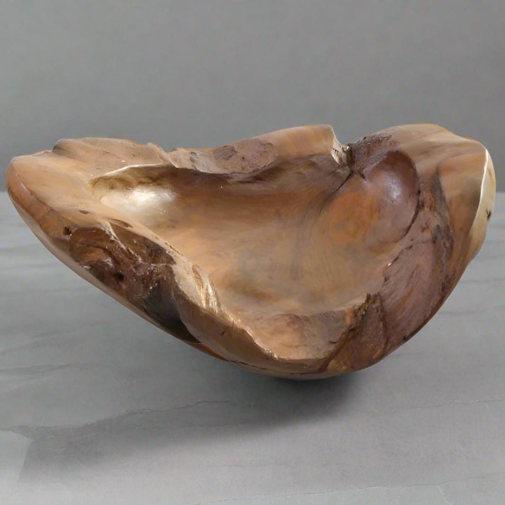 Teak Root Eroded Bowl - IS05 - Uneeka