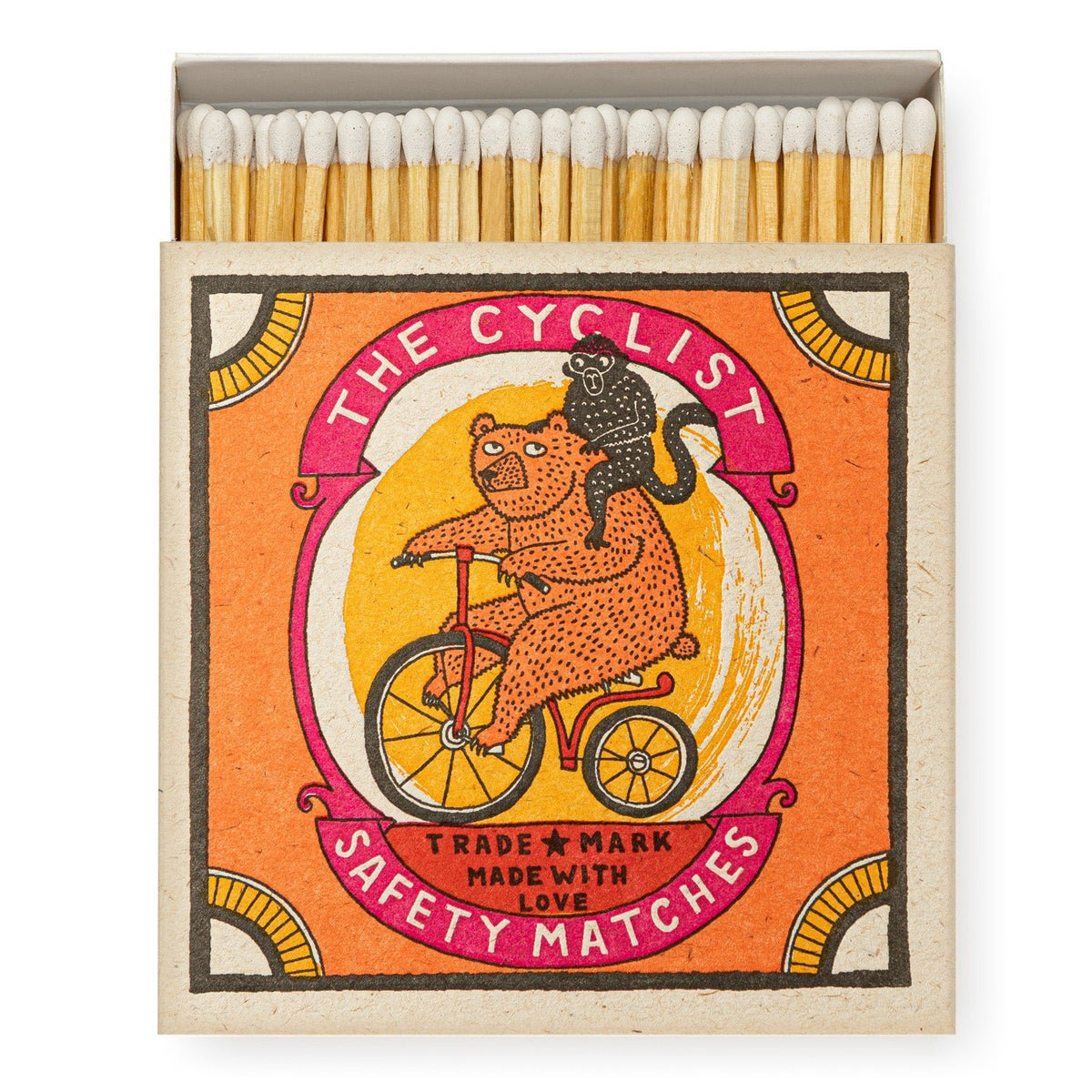 The Bear Cyclist Design Box Of Matches - B220 - Uneeka