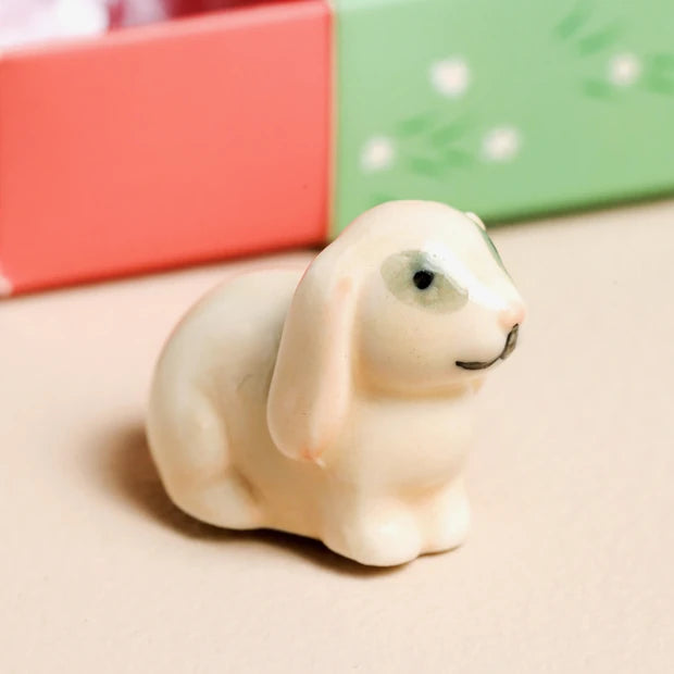 Tiny Matchbox Ceramic Bunny Token - 82208 - Uneeka