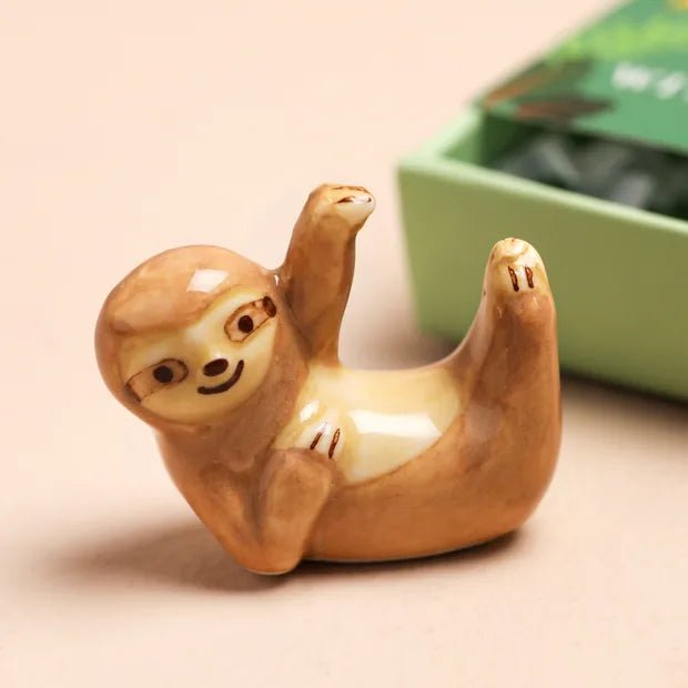 Tiny Matchbox Ceramic Sloth Token - 76641 - Uneeka