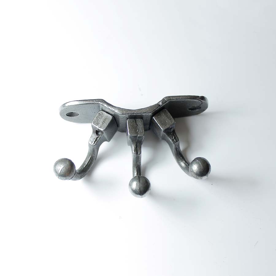 Triple Cast Iron Coat Hook - E169 - Uneeka