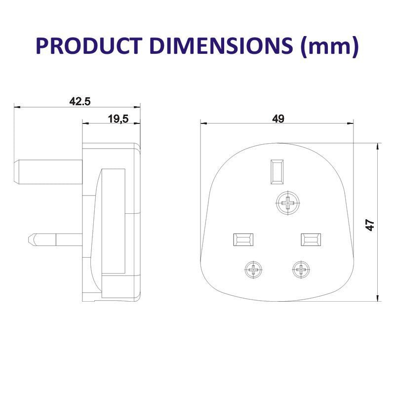 UK 3 poles Plug - SPIN3PN - Uneeka
