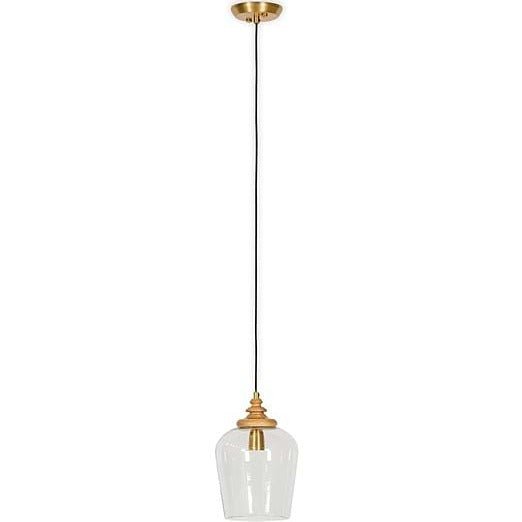 Varuna Mango Wood & Clear Glass Hanging Lamp - VL0301 - Uneeka
